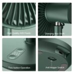 JISULIFE FA13P Fan 28 Hour Battery Upgraded Version Extendable Fan Version (8000mAh Large Capacity Rechargeable Fan) ORIGINAL - Image 17