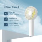 JISULIFE FA21 Handheld Fan Portable Small Fan with 3 Speeds -White - Image 2