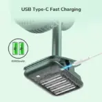 JISULIFE FA13R Original Clip Fan Auto-Oscillating Fan 8000mah Upto 28 Hour Battery Back Up Rechargeable Fan Green - Image 3
