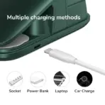 JISULIFE FA13R Original Clip Fan Auto-Oscillating Fan 8000mah Upto 28 Hour Battery Back Up Rechargeable Fan Green - Image 11
