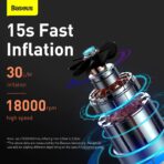 Baseus Super Mini Inflator Pump Car Air Compressor 12V - Image 6