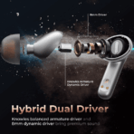 SOUNDPEATS H2 Hybrid Dual Driver True Wireless Earbuds - Image 4