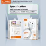 LDNIO Universal Power Strip with Extension Power Cord 5M SC1017 - Image 5