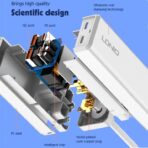 LDNIO SC1418 65W 2 USB-C + 2 USB-A Desktop Power Strip - Image 5