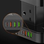 LDNIO SKW6457 6 Outlet USB Tower Extension Power Socket with 15W Wireless Charger - Image 3