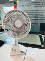 JISULIFE FA13R Original Clip Fan Auto-Oscillating Fan 8000mah Upto 28 Hour Battery Back Up Rechargeable Fan Green - Image 9