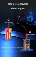 Flash LED RGB Armor Transparent Wireless Speaker Sooppow Computer Gaming New - Image 13