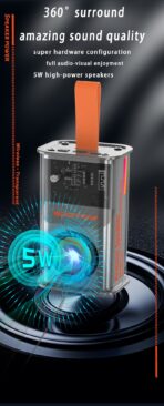 Flash LED RGB Armor Transparent Wireless Speaker Sooppow Computer Gaming New - Image 15