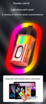 Flash LED RGB Armor Transparent Wireless Speaker Sooppow Computer Gaming New - Image 17