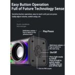 Mecha A88 Transparent 10W Wireless Speaker Dual TWS Series Surround TF card Double Horn RGB Lighting Modes - Image 8