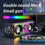 Mecha A88 Transparent 10W Wireless Speaker Dual TWS Series Surround TF card Double Horn RGB Lighting Modes - Image 5