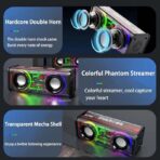 Mecha A88 Transparent 10W Wireless Speaker Dual TWS Series Surround TF card Double Horn RGB Lighting Modes - Image 6