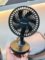 Awei F29 Compact Strong Wind Rechargeable Fan Desktop Silent Fan - Image 3