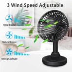 Awei F29 Compact Strong Wind Rechargeable Fan Desktop Silent Fan - Image 2