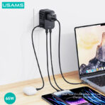 USAMS US-CC199 T62 65W Dual Type C USB Universal Travel Charger - Image 5