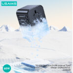 USAMS US-CC199 T62 65W Dual Type C USB Universal Travel Charger - Image 2