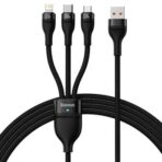 Baseus Cable Flash Series Ⅱ Two-for-three Fast Charging Data Cable USB to M L C 100W 1.2m (CASS030101) - Image 3
