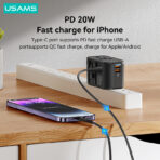 USAMS 20W Universal Travel Adapter - Image 3