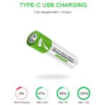 Smartools 1.5V Type-C Rechargeable Batteries AA (4-Pack) With Type-C Cable - Image 2