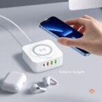 LDNIO AW004 32W 5 in 1 Charging Station with 15W Wireless Charger