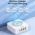 LDNIO AW004 32W 5 in 1 Charging Station with 15W Wireless Charger - Image 7