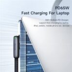 Mcdodo Zebra Series 65W Type-C To Type-C 90 Degree Data Cable 1.2m - Image 2