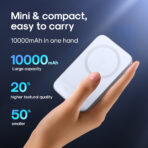 Joyroom 20W Mini Magnetic Wireless Power Bank 10000mAh JR-W020 - Image 2