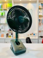 JISULIFE FA13R Original Clip Fan Auto-Oscillating Fan 8000mah Upto 28 Hour Battery Back Up Rechargeable Fan Green