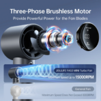 JisuLife Handheld Fan Pro1S - 5000mAh Battery - Image 2