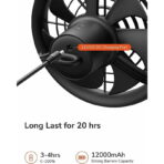 JISULIFE FA17 Outdoor LED Ceiling Fan with Small Stand - Image 2