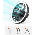 JISULIFE FA17 Outdoor LED Ceiling Fan with Small Stand - Image 3