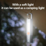 Smiling Shark SD1023 LED Multifunctional Flashlight with Hook Camping Light USB Rechargeable Zoomable - Image 2