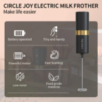 Xiaomi CIRCLE JOY Silver Knight Milk Frother Handheld Coffee Mixer (CJ-EMF05) - Image 2