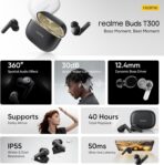Realme Buds T300 ANC Earbuds  ANC Immersive Sound Up to 40 Hour Playtime - Image 9