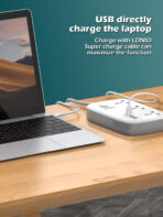 LDNIO 65W 3 AC Outlets 4 USB Power Strip (SC3416) - Image 3