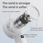 Plextone F2 Handheld Fan 5 Gears With Display - Image 6