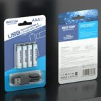 Beston AAA Lithium Rechargeable Battery Type-C Charging Port (4Pcs Pack) Original - Image 5