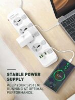 LDNIO 2500W 4 Socket with 4 USB Port Power Strip SC4408 Switch - Image 4