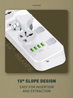 LDNIO 2500W 4 Socket with 4 USB Port Power Strip SC4408 Switch - Image 8