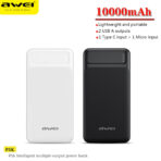 Awei P5K 10000mAh Double USB A PD Fast Charging Lightweight Power Bank