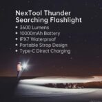 NexTool 3600 Lumens Thunder Searching Rechargeable Flashlight (NE20168) - Image 5