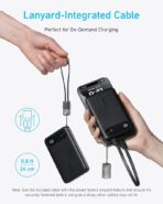 Anker Power Bank 10,000mAh 22.5W Portable Charger with Built-in USB-C Cable and Lanyard (A1257) - Image 3