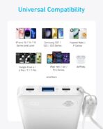 Anker Power Bank 10,000mAh 22.5W Portable Charger with Built-in USB-C Cable and Lanyard (A1257) - Image 5