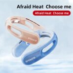 RTAKO GBF001 4000mah Ice Breeze Neck Hanging Fan Blue - Image 2