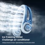 RTAKO GBF001 4000mah Ice Breeze Neck Hanging Fan Blue - Image 6