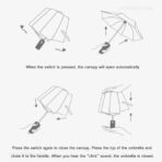 Xiaomi 90Fun Automatic Folding Reverse UV Umbrella with Handle With LED Flashlight - Image 5