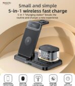 Yesido 5-in-1 Wireless Charging Station with Clock (DS22) - Image 2