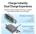 Rocoren 15W Magnetic Wireless 10000mAh Power Bank Yase Series - Image 4