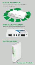 SKE POE-432P Portable Mini UPS 5V 9V 12V 8800mah POE 15v/24v selectable DC UPS 25W - Image 7