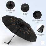 Ishiguro Umbrella Imported 12 Ribs Full Automatic Windproof